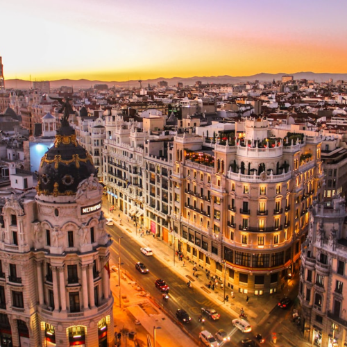 Photo of Madrid, Spain, where the Madrid System was founded